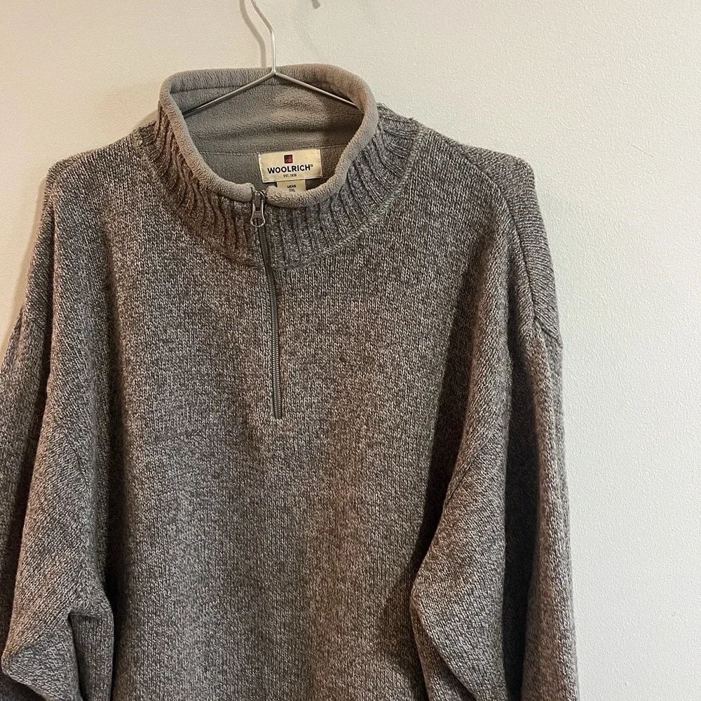 Woolrich 100% Wool 1/4 Zip Pullover Sweater Men's XXL